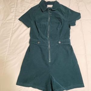 Urban Outfitters Corduroy Romper/Jumper - Size Medium - Dark Teal Green